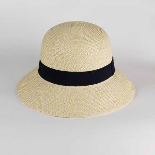 Dámský letní nemačkavý klobouk Cloche P-12628 více barev VYBERTE BAREVNOU VARIANTU: světle béžová
