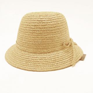 Dámský letní nemačkavý slamák Cloche melange 100% Paile natural P-12528 VYBERTE BAREVNOU VARIANTU: béžová