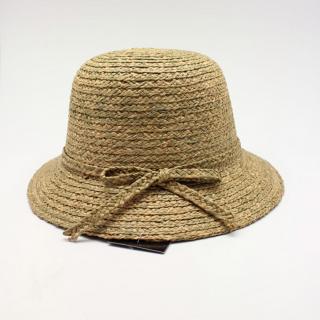 Dámský letní nemačkavý slamák Cloche melange 100% Paile natural P-12528 VYBERTE BAREVNOU VARIANTU: khaki