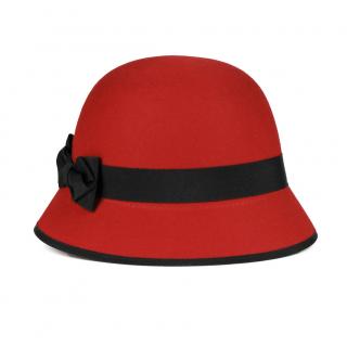 Dámský plstěná klobouk TONAK 52806/15 - 52324/12 červený Q 1047 VELIKOST: 56