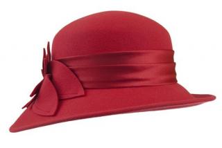 Dámský plstěný klobouk TONAK 50122/03 červený Q 1228 VELIKOST: 56