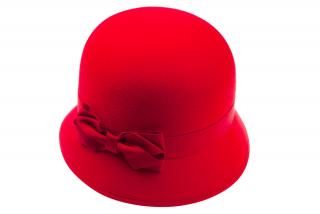 Dámský plstěný klobouk TONAK 53295/17 červený Q1109 VELIKOST: 56