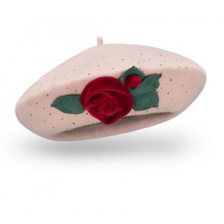 Dámský vlněný baret W-0146/283/S béžový