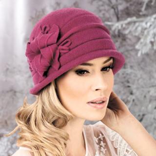 Dámský vlněný klobouček W-0138/478 purpurový