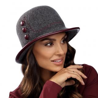 Dámský vlněný klobouk W-0179/844 antracitově šedý