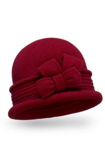 Dámský zimní klobouček W-0156 - více barevných variant VYBERTE BAREVNOU VARIANTU: vínová