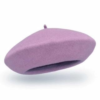 Fialový dámský baret FLORA 100% vlna Woolmark Qualit W-baret/409 (M)