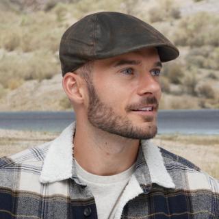 Hnědá nepromokavá bekovka wintage washed cotton Duck cap  Ba-31584159-900 Vyberte velikost: 56