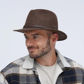 Hnědý vlněný outdoorový klobouk Fa-OUTBIRD-1116 VELIKOST: 55