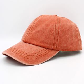 Kšiltovka Canvas baseball - 100% bavlna - Washed cotton - více barev VYBERTE BAREVNOU VARIANTU: oranžová