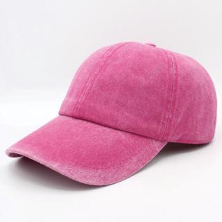 Kšiltovka Canvas baseball - 100% bavlna - Washed cotton - více barev VYBERTE BAREVNOU VARIANTU: růžová