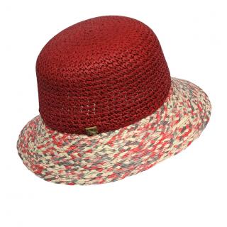 Letní dámský klobouk červený Ba-30225397-149 vel.58