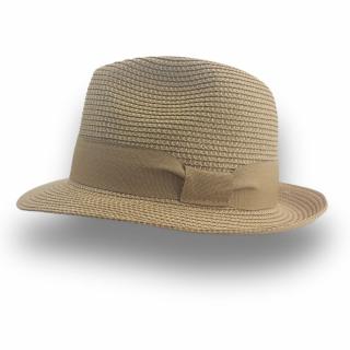 Letní klobouk  Fedora 43314 béžový Vyberte velikost: XL