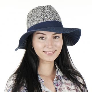 Letní klobouk Fedora Ka-7033850/UNI modrý