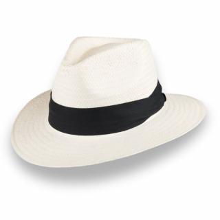 Letní klobouk Fedora unisex AA-6H36 krémový Vyberte velikost: XL