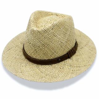 Letní klobouk Fedora z trávy 100% Paglia - slamák P-2521083 Vyberte velikost: 56