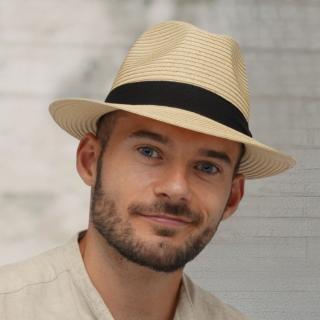 Letní klobouk  Trilby 38042 natural Vyberte velikost: XL