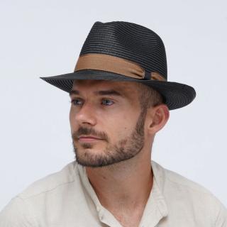 Letní klobouk  Trilby Fa-38042 černý VELIKOST: M