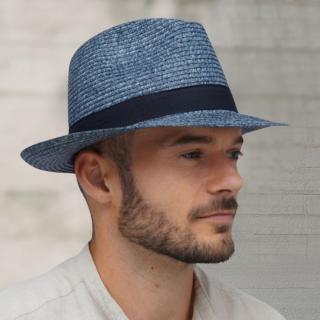 Letní klobouk  Trilby Fa-38042 jeans melange Vyberte velikost: XXL