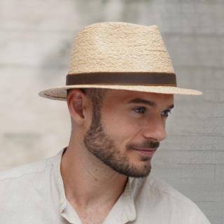 Letní slamák Traveller GT-Hemingway-41-221-30 natural ze 100% přírodní rafie Vyberte velikost: 55