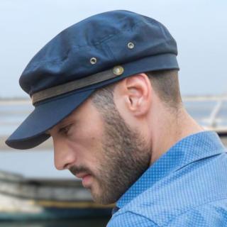 Námořnická kapitánka  -Fisherman Cap cotton Ba-334401011-112 modrá Vyberte velikost: XL