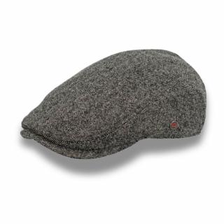 Pánská vlněná bekovka Ba-31685480 šedý melande - tweed 80% vlna Vyberte velikost: XL