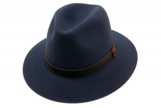 Plstěný klobouk TONAK 12511/17-Q3049  Fedora Woodron Clasis modrý Vyberte velikost: 57