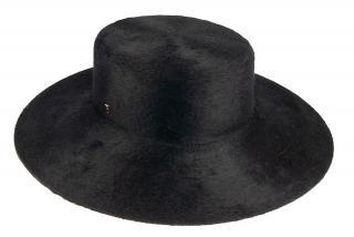 Plstěný klobouk TONAK Boater Callas 53668/19 černý Q 9040 VELIKOST: 57