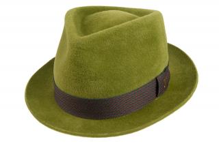 Plstěný klobouk TONAK Fedora Benny 12924/19 světle zelený 4165 VELIKOST: 57