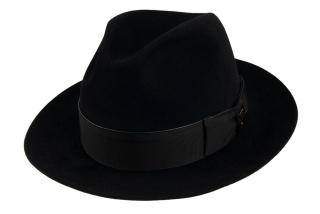 Plstěný klobouk TONAK Fedora Bocelli 12926/19 černý Q9040 VELIKOST: 55