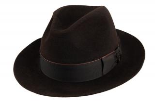 Plstěný klobouk TONAK Fedora Bocelli 12926/19 tmavě hnědý Q 6062 Vyberte velikost: 53