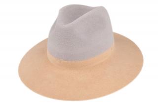 Plstěný klobouk TONAK Fedora Duo Pastel 53708/20/Q8083 světle šedá VELIKOST: 55