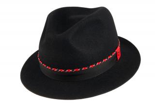 Plstěný klobouk TONAK Fedora Ella 53669/19 černý Q 9030 VELIKOST: 53