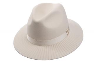 Plstěný klobouk TONAK Fedora Esprite Vertical 12774/18 béžový Q 7037 VELIKOST: 60