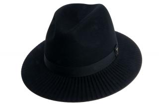 Plstěný klobouk TONAK Fedora Esprite Vertical 12774/18 černý Q 9040 VELIKOST: 54