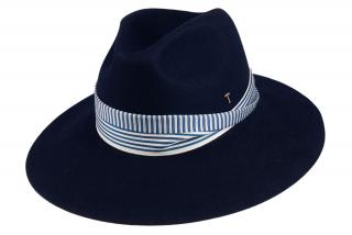 Plstěný klobouk TONAK Fedora Kelly 53648/19 modrý Q 3109 Vyberte velikost: 56
