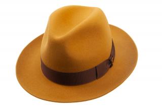 Plstěný klobouk TONAK Fedora Stretti 12515/17/Q5003 žlutý Vyberte velikost: 61