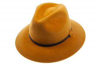 Plstěný klobouk TONAK Fedora Stretti Eko 21144/17  žlutý Q 5003 VELIKOST: 54
