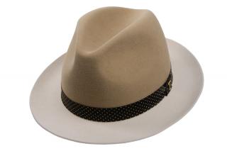 Plstěný klobouk TONAK Fedora Uomo Duo Punto 12731/18 béžová P 0279 VELIKOST: 55