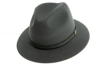 Plstěný klobouk TONAK Fedora Uomo Pelle 12599/18 šedý Q8028 Vyberte velikost: 56