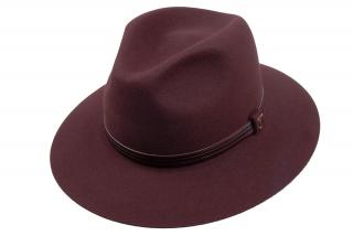 Plstěný klobouk TONAK Fedora Woodron Triple 12543/17 hnědý Q6051 VELIKOST: 55