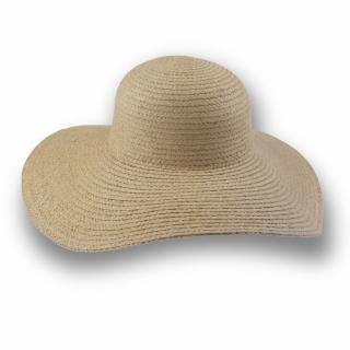 Slaměný Holoklobouk Krumlovanka se širokou krempou CROCHET 100% Rafia KRH-P-24504-NAT