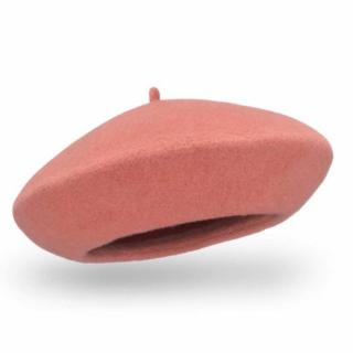 Starorůžový baret FLORA 100% vlna WOOLMARK W-baret/780 (M)