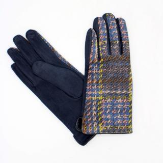 Tmavě modré zimní rukavice s  podšívkou mikroplyš P-17164-5