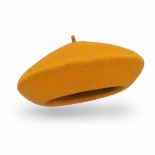 Źlutý baret FLORA 100% vlna WOOLMARK W-baret/637 (M)