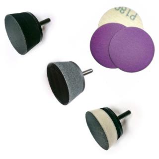 MALÉ PĚNOVÉ unašeče smirků pr.50mm-suchý zip,stopka 6mm