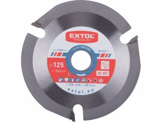 řezný/frézovací  kotouč s SK plátky na dřevo-pr.125 mm (O 125x4,0x22,2mm-3 zuby)