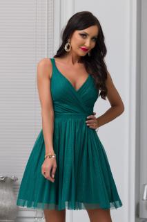 Dívčí šaty s tylovou sukní Luna, Zelené 34