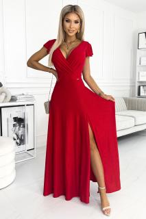 Elegantní třpytivé šaty Clara, Červené M