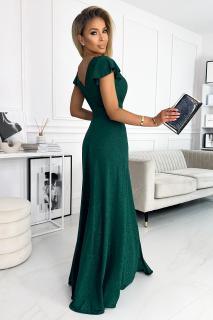 Elegantní třpytivé šaty Clara, Smaragdové L